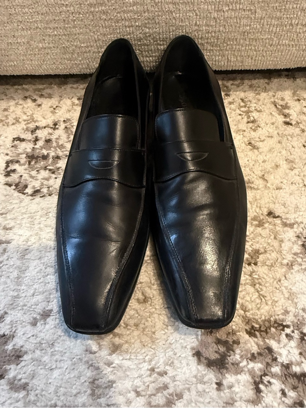 DIOR HOMME MENS ITALIAN LEATHER LOAFERS, SIZE IT 42 (US 9), BLACK